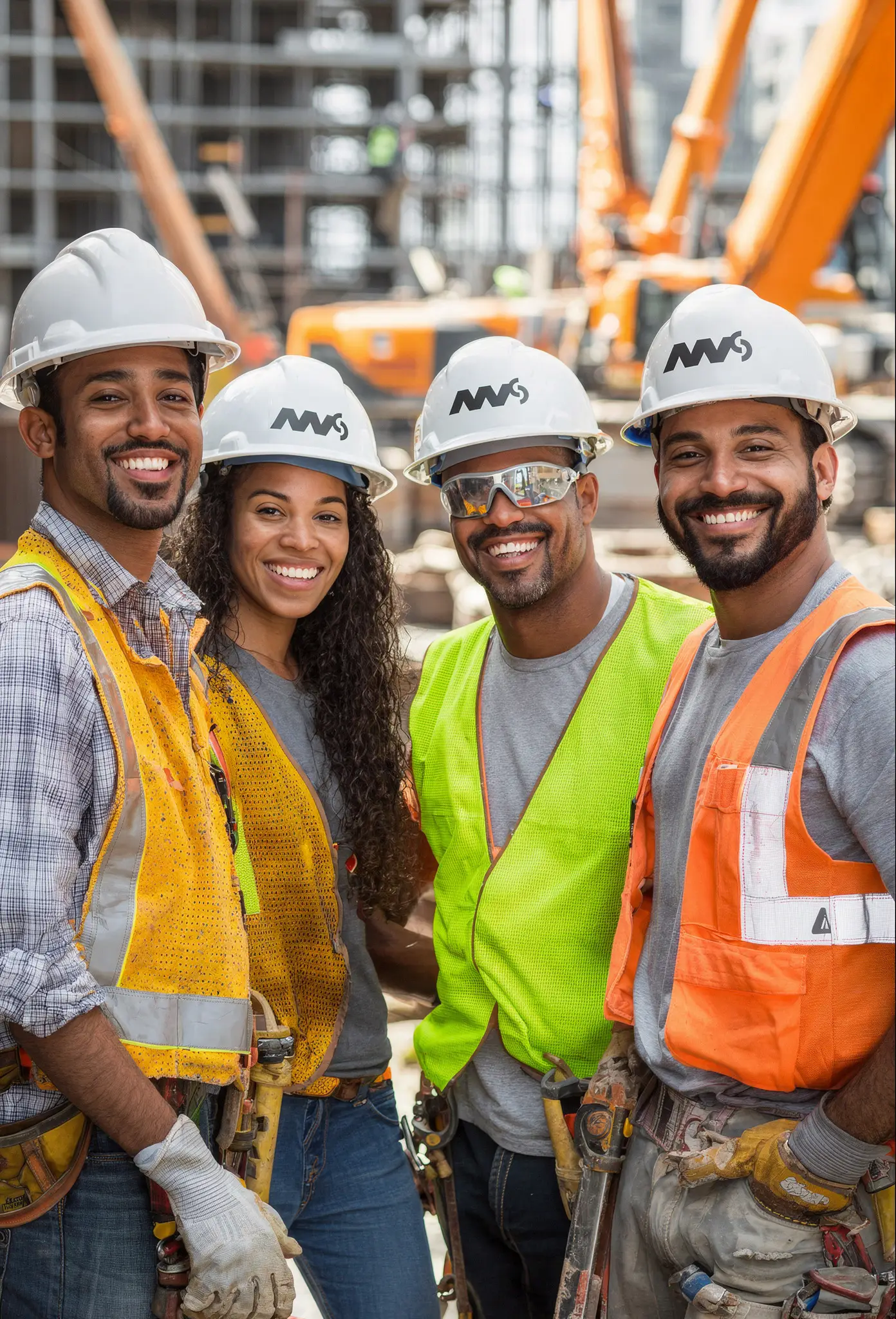 NWCS team specializing in construction coverage on a job site